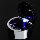 Пепельница для авто TORSO с подсветкой, череп, черный - Фото 4