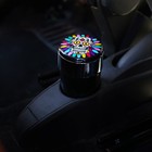 Пепельница для авто TORSO с подсветкой,в подстаканник, череп, черный - Фото 2