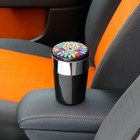 Пепельница для авто TORSO с подсветкой,в подстаканник, череп, черный - Фото 5