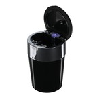 Пепельница для авто TORSO с подсветкой,в подстаканник, череп, черный - Фото 6