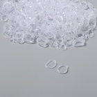 Силиконовые резинки для волос, набор, d = 1,3 см, 100 гр, цвет прозрачный - Фото 1