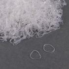 Силиконовые резинки для волос, набор, d = 2 см, 100 гр, цвет прозрачный - Фото 1