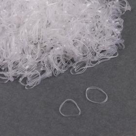 Силиконовые резинки для волос, набор, d = 2 см, 100 гр, цвет прозрачный
