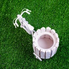 Декоративное кашпо для цветов «Велосипед», 26×12×18 см, дерево, пластик, белое - фото 64533579