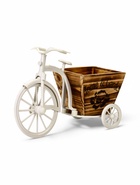Декоративное кашпо для цветов «Велосипед Home & Garden», 26×12×18 см, дерево, пластик, белое - Фото 1