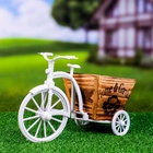 Декоративное кашпо для цветов «Велосипед Home & Garden», 26×12×18 см, дерево, пластик, белое - Фото 9