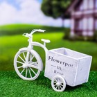 Декоративное кашпо для цветов «Велосипед Flowerpot de Rose», 26×12×18 см, дерево, пластик, белое - Фото 11