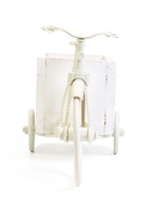 Декоративное кашпо для цветов «Велосипед Flowerpot de Rose», 26×12×18 см, дерево, пластик, белое - Фото 3