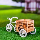 Декоративное кашпо для цветов «Велосипед Home & Garden», 20.5×12×10.5 см, дерево, пластик, белое 5274537