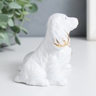 Сувенир керамика "Собачки породы спаниель" белый, стразы 8,2х9,3х7,3 см - Фото 2