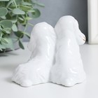 Сувенир керамика "Собачки породы спаниель" белый, стразы 8,2х9,3х7,3 см - фото 23857393