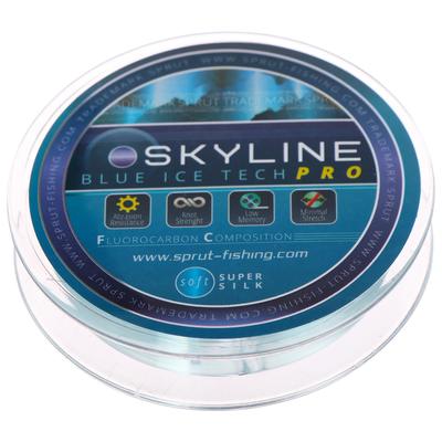 Леска зимняя Sprut SKYLINE Fluorocarbon Composition IceTech PRO, диаметр 0.165 мм, тест 4.95 кг, 50 м, цвет голубой