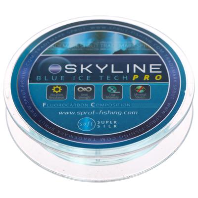 Леска зимняя Sprut SKYLINE Fluorocarbon Composition IceTech PRO, диаметр 0.105 мм, тест 2.15 кг, 50 м, цвет голубой