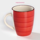 Кружка Доляна «Морской мир», 360 мл, керамика, красная - Фото 2