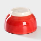 Салатник Доляна «Морской мир», 800 мл, d=14 см, керамика, красный - Фото 3