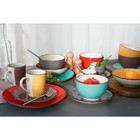 Тарелка десертная Доляна «Морской мир», d=19 см, керамика, цвет красный - Фото 8