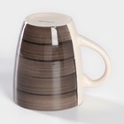 Кружка керамическая Доляна «Морской мир», 360 мл, цвет коричневый - Фото 3