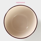 Салатник Доляна «Морской мир», 800 мл, d=14 см, керамика, коричневый - Фото 2