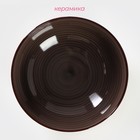 Тарелка глубокая Доляна «Морской мир», 540 мл, d=18 см, керамика, коричневая - Фото 2