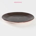 Тарелка Доляна «Морской мир», d=27 см, керамика, коричневая - Фото 2