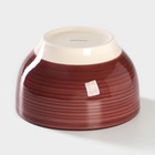 Салатник Доляна «Морской мир», 800 мл, d=14 см, керамика, бордовый - Фото 3