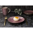 Десертная тарелка Доляна «Морской мир», d=19 см, керамика, бордовая - Фото 6