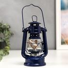 Керосиновая лампа декоративная синий 9,7х12,5х19 см - фото 4191490