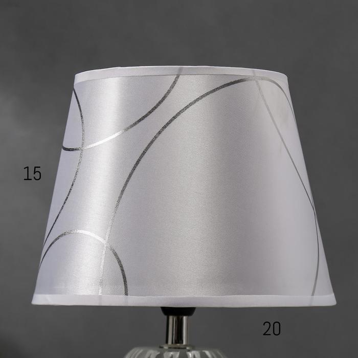 Лампа настольная 16192/1 E14 40Вт серый с серебром 20х20х33 см RISALUX - фото 1886548821