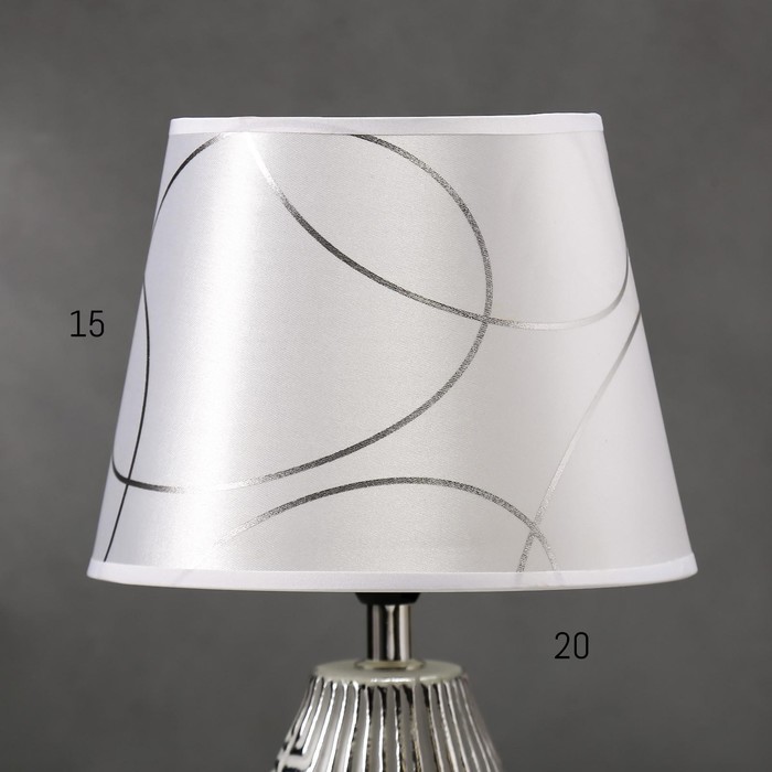 Лампа настольная 16193/1 E14 40Вт серый с серебром 20х20х33 см RISALUX - фото 1907162385