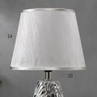 Лампа настольная 16194/1 E14 40Вт серый с серебром 20х20х33 см - фото 804390807