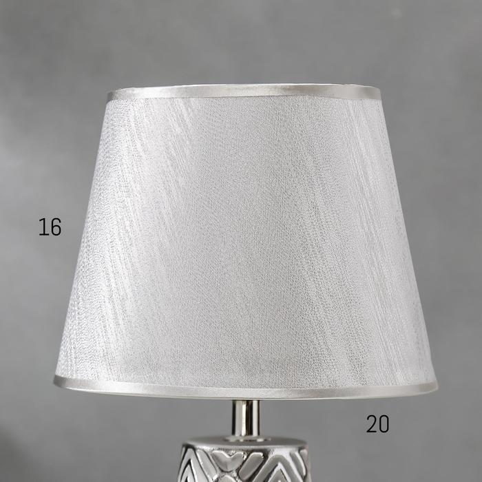 Лампа настольная 16195/1 E14 40Вт серый с серебром 20х20х33 см RISALUX - фото 1907162391