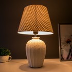 Лампа настольная 16213/1 E27 40Вт белый 28х28х41 см RISALUX - фото 21161811