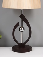 Лампа настольная RISALUX 16232/1, Е27, 40 Вт, чёрная, хром, 30×30×50 см  (артикул 5249083)  большой выбор товаров оптом и в розницу по низким ценам с доставкой