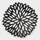 Фруктовница «Пион», 28,5×28,5×4,5 см, цвет чёрный - фото 4316026