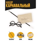 Карнавальный набор «Волшебник Гарри» очки, палочка, письмо - фото 318419753
