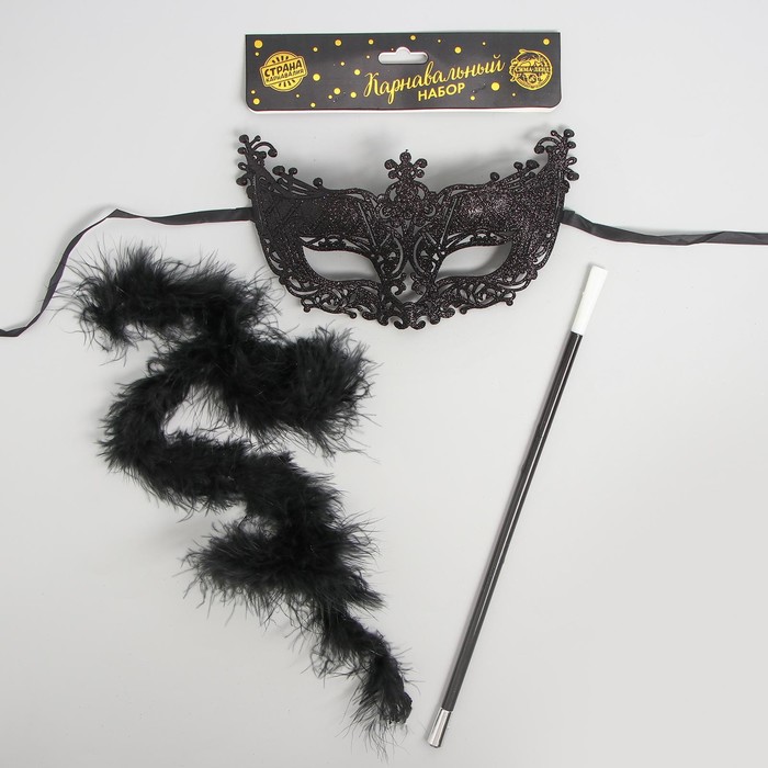 Карнавальный набор «Бонни», маска, мундштук, боа - фото 1883610000
