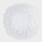 Фруктовница «Пион», 28,5×28,5×5 см, цвет белый - фото 4316033