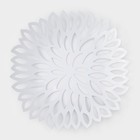 Фруктовница Доляна «Пион», 28.5×28.5×5 см, белая - Фото 4