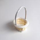 Миниатюра кукольная - корзинка «Овальная», цвет бежевый - Фото 2
