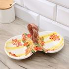 Менажница керамическая 2 ячейки «Тыковки», 23×12,5×13 см - фото 31401929