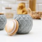 Набор банок керамических «Эстет», 3 предмета: 280 мл, цвет серый - Фото 3