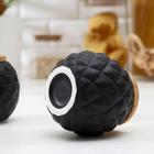 Набор банок керамических «Эстет», 3 предмета: 280 мл, цвет чёрный - Фото 4