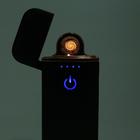 Зажигалка электронная, спираль, сенсор, USB, черная, 7.9 х 3.1 см - Фото 3