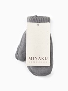 Варежки детские двухслойные MINAKU «Однотонные», тёмно-серые, размер 12 см, обхват 14 см (4-5 лет) - Фото 4