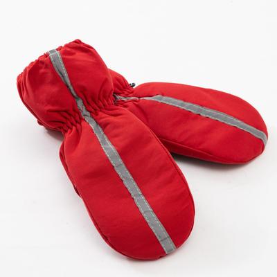 Варежки зимние детские MINAKU "Полоса", цв.красный, р-р 15