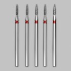 Фрезы алмазные для маникюра «Пламя», мелкая зернистость, d 1,4 × 8 мм, 5 шт - Фото 2