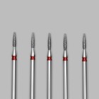 Фрезы алмазные для маникюра «Пламя», мелкая зернистость, d 1,4 × 8 мм, 5 шт - Фото 3