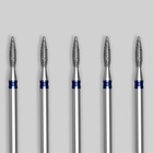 Фрезы алмазные для маникюра «Пламя», средняя зернистость, d=2×8 мм, 5 шт. - Фото 2