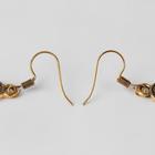 Серьги под натуральный камень «Бирюзовый мир» коса, голубые в чернёном золоте - Фото 2