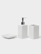 Аксессуары для ванной «Лодж», 3 предмета: мыльница, дозатор для мыла 350 мл, стакан, белые - Фото 2